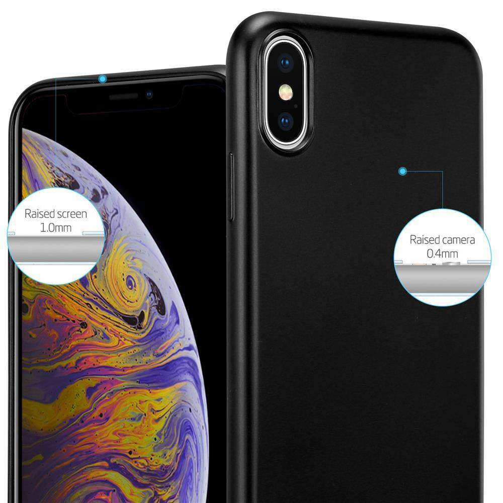 Cadorabo Schutzhülle für Apple iPhone XS MAX Hülle in Schwarz Handyhülle TPU Silikon Etui Cover Case
