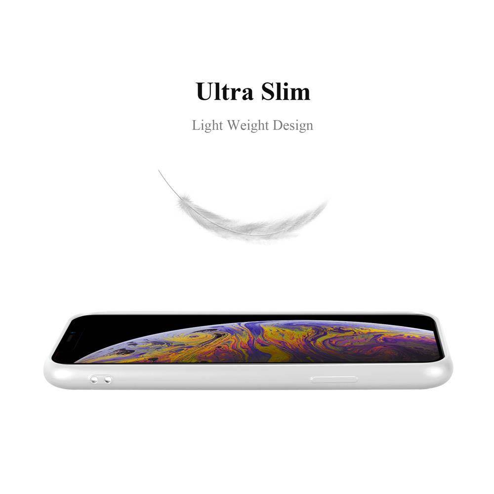 Cadorabo Schutzhülle für Apple iPhone XS MAX Hülle in Silber Handyhülle TPU Silikon Etui Cover Case