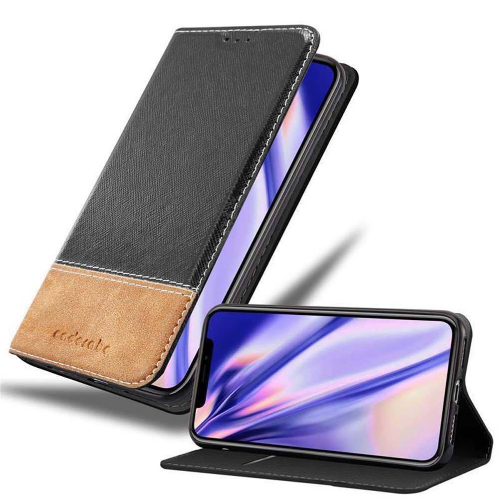 Cadorabo Hülle für Apple iPhone XS MAX Schutzhülle in Schwarz SHandyhülle Book Case Etui Kunstleder