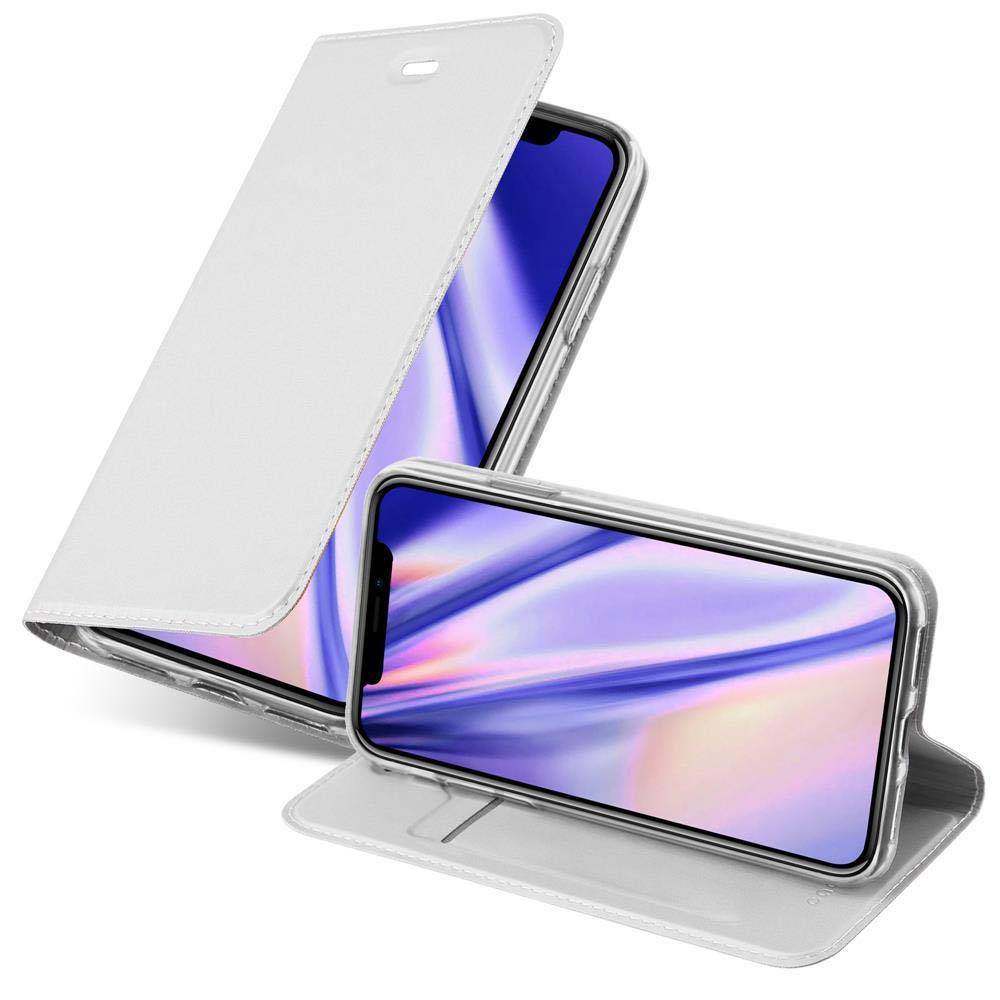 Cadorabo Handyhülle für Apple iPhone XS MAX Schutz Hülle in Silber Cover Etui Book Case Booklet