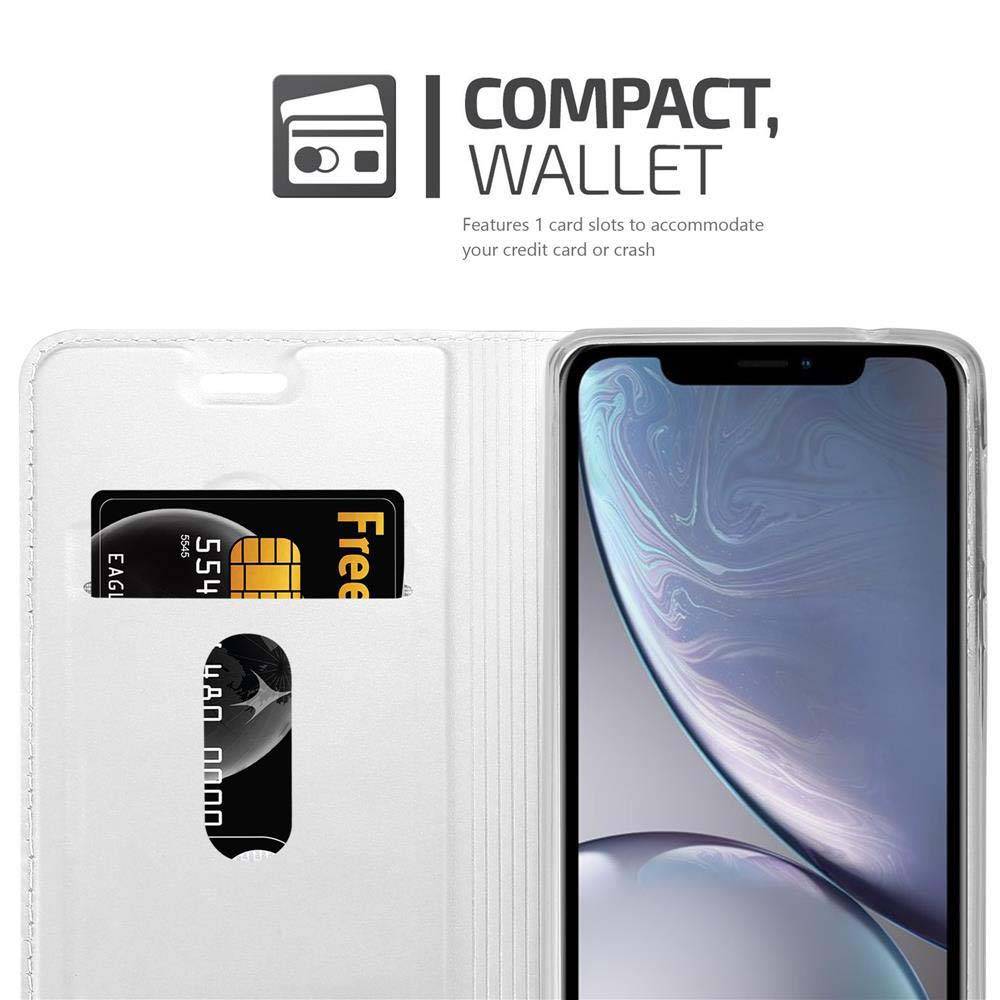 Cadorabo Handyhülle für Apple iPhone XS MAX Schutz Hülle in Silber Cover Etui Book Case Booklet
