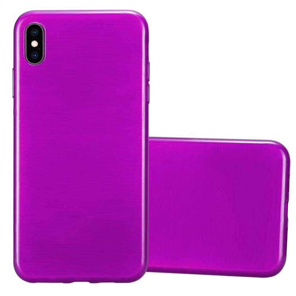 Cadorabo Hülle für Apple iPhone XS MAX Schutz Hülle in Lila Schutzhülle TPU Silikon Etui Case Cover