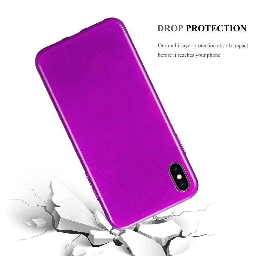 Cadorabo Hülle für Apple iPhone XS MAX Schutz Hülle in Lila Schutzhülle TPU Silikon Etui Case Cover