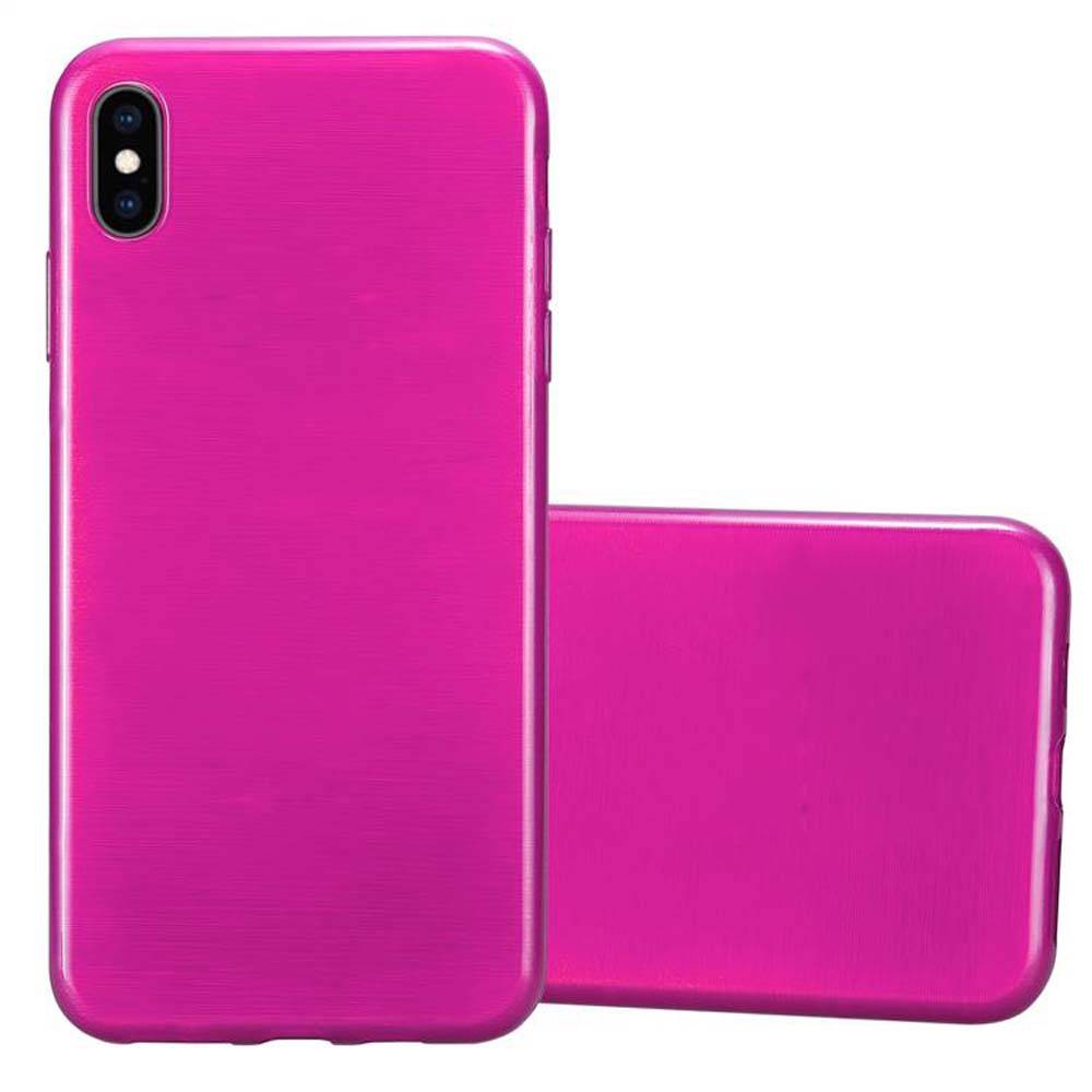 Cadorabo Hülle für Apple iPhone XS MAX Schutz Hülle in Rosa Schutzhülle TPU Silikon Etui Case Cover