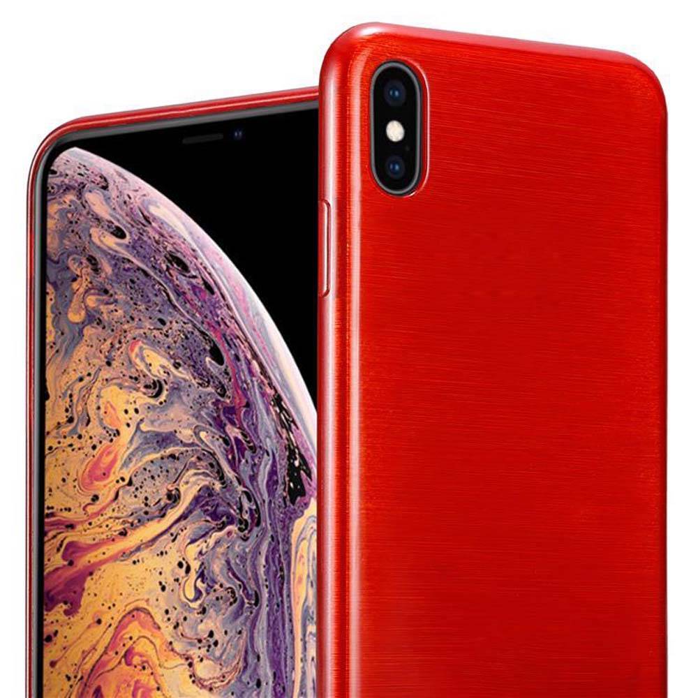 Cadorabo Hülle für Apple iPhone XS MAX Schutz Hülle in Rot Schutzhülle TPU Silikon Etui Case Cover