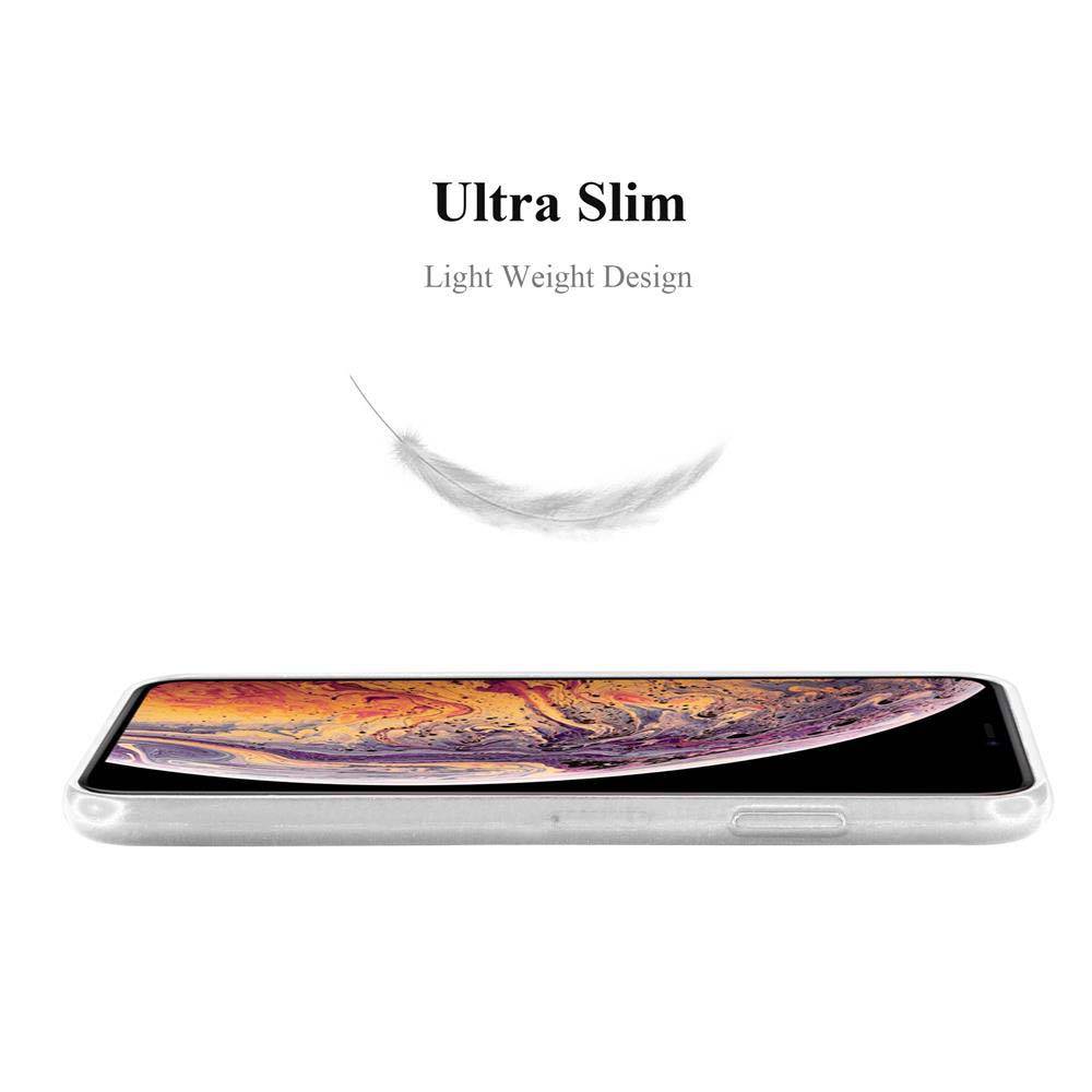 Cadorabo Hülle für Apple iPhone XS MAX Schutz Hülle in Silber Schutzhülle TPU Silikon Etui Case Cover