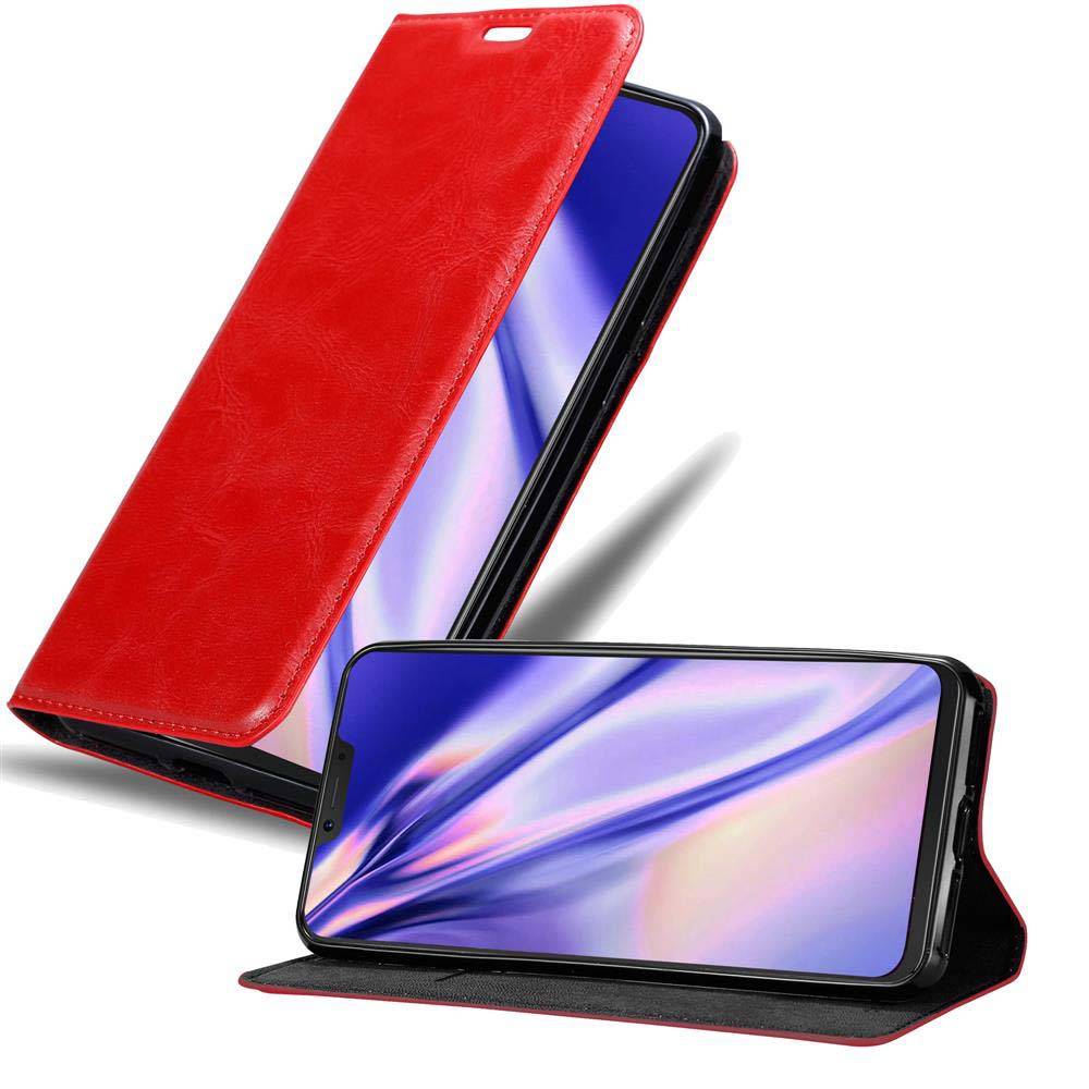 Cadorabo Hülle für Cubot P20 Schutz Hülle in Rot Handyhülle Etui Case Cover Magnetverschluss