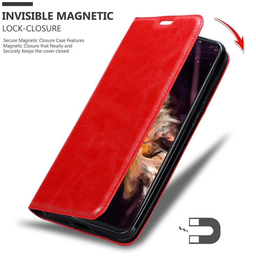 Cadorabo Hülle für Cubot P20 Schutz Hülle in Rot Handyhülle Etui Case Cover Magnetverschluss