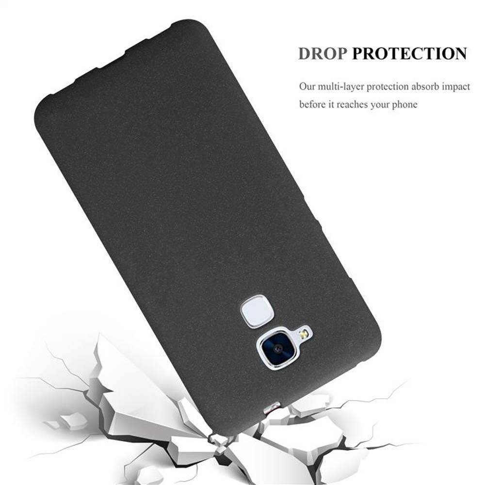 Cadorabo Schutzhülle für Honor 5C Hülle in Schwarz Handyhülle TPU Etui Cover Case