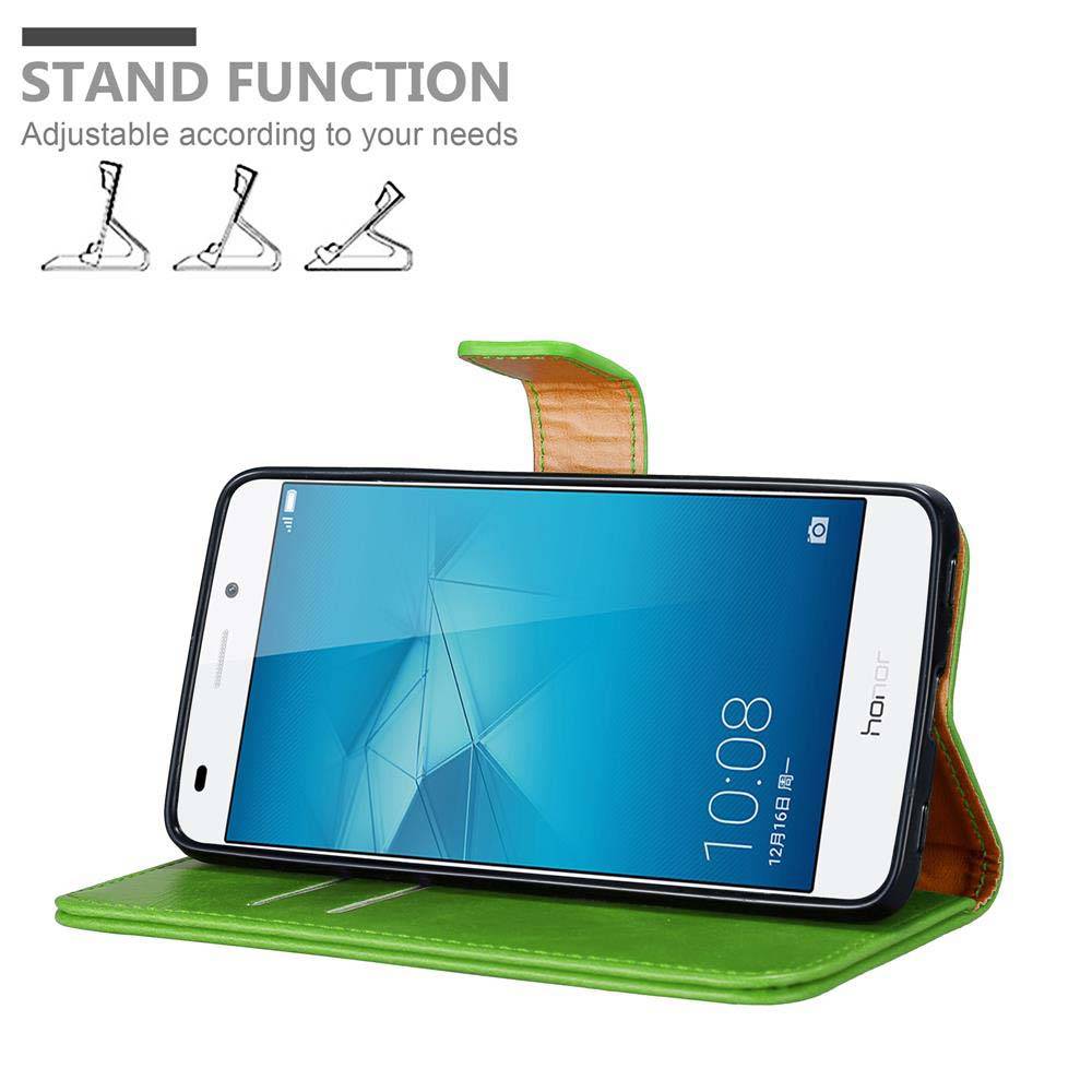 Cadorabo Hülle für Honor 5C Schutzhülle in Grün Handyhülle Book Tasche Case Etui Luxury