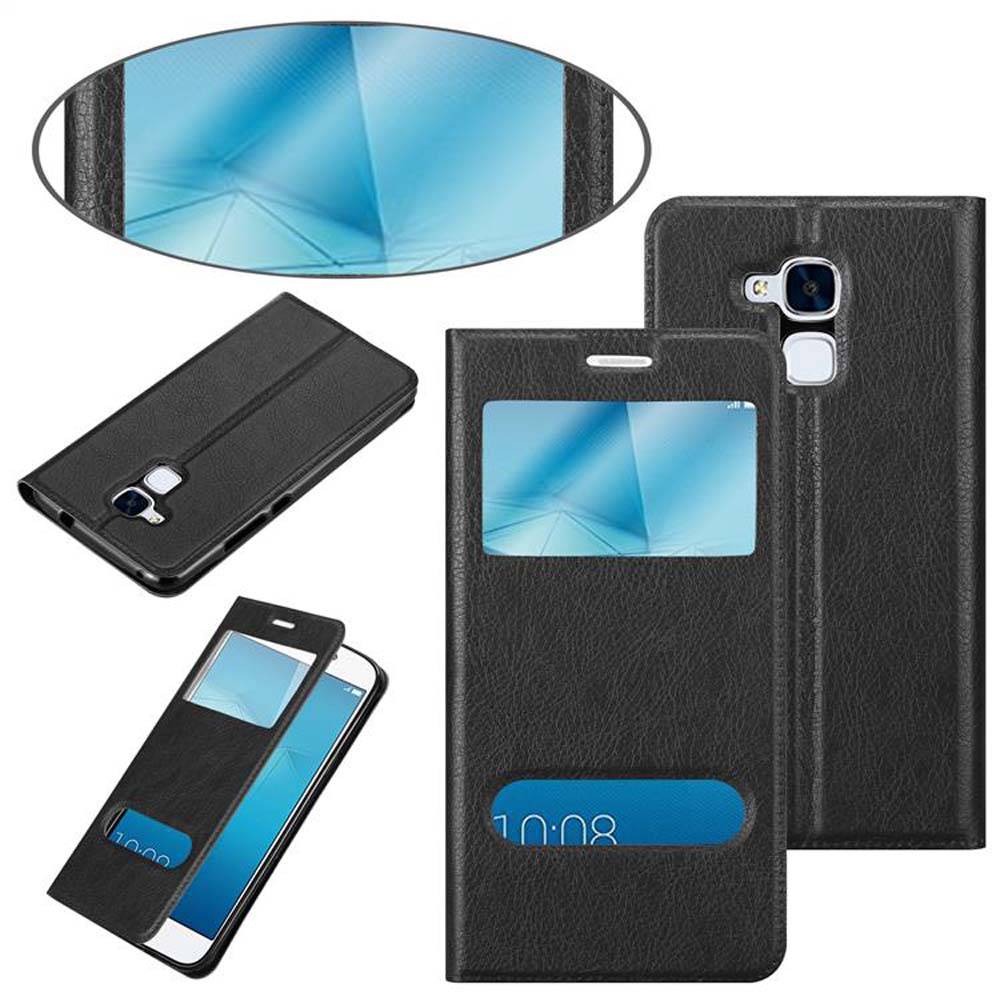 Cadorabo Schutzhülle für Honor 5C Hülle in Schwarz Handyhülle Book Case Cover Etui
