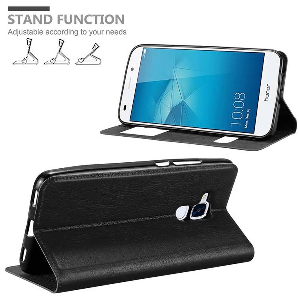 Cadorabo Schutzhülle für Honor 5C Hülle in Schwarz Handyhülle Book Case Cover Etui
