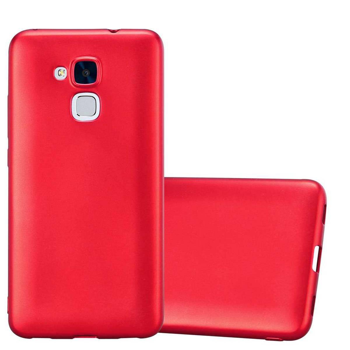 Cadorabo Schutzhülle für Honor 5C Hülle in Rot Handyhülle TPU Silikon Etui Cover Case