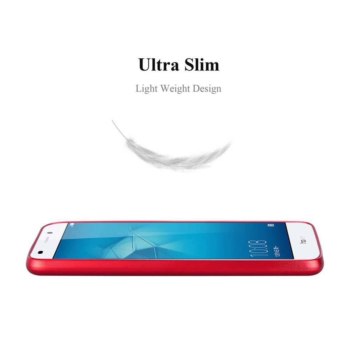 Cadorabo Schutzhülle für Honor 5C Hülle in Rot Handyhülle TPU Silikon Etui Cover Case