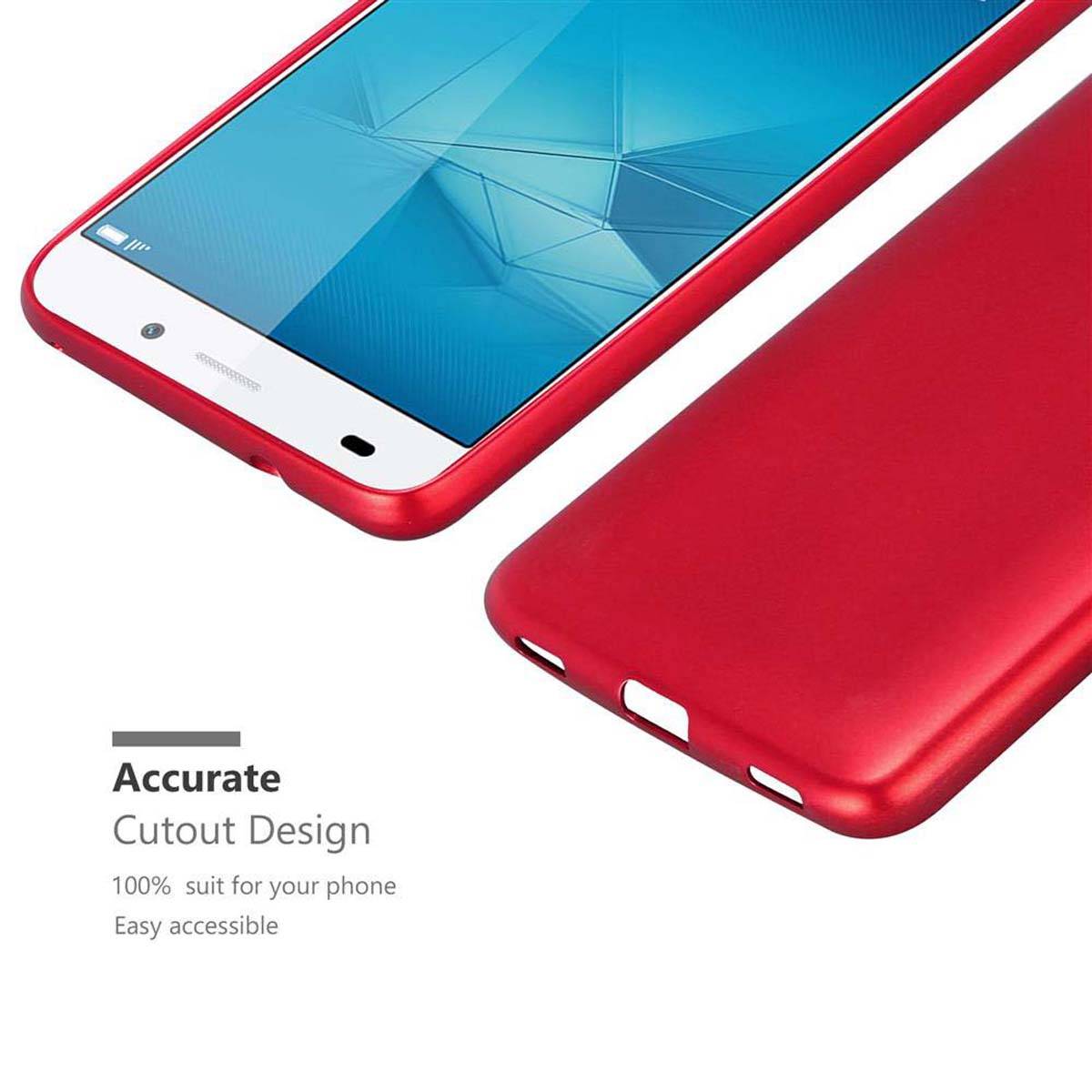 Cadorabo Schutzhülle für Honor 5C Hülle in Rot Handyhülle TPU Silikon Etui Cover Case
