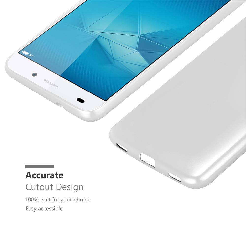 Cadorabo Schutzhülle für Honor 5C Hülle in Silber Handyhülle TPU Silikon Etui Cover Case