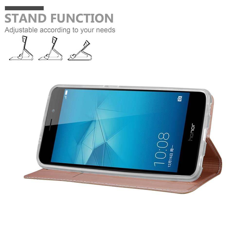 Cadorabo Handyhülle für Honor 5C Schutz Hülle in Rosa Cover Etui Book Case Booklet