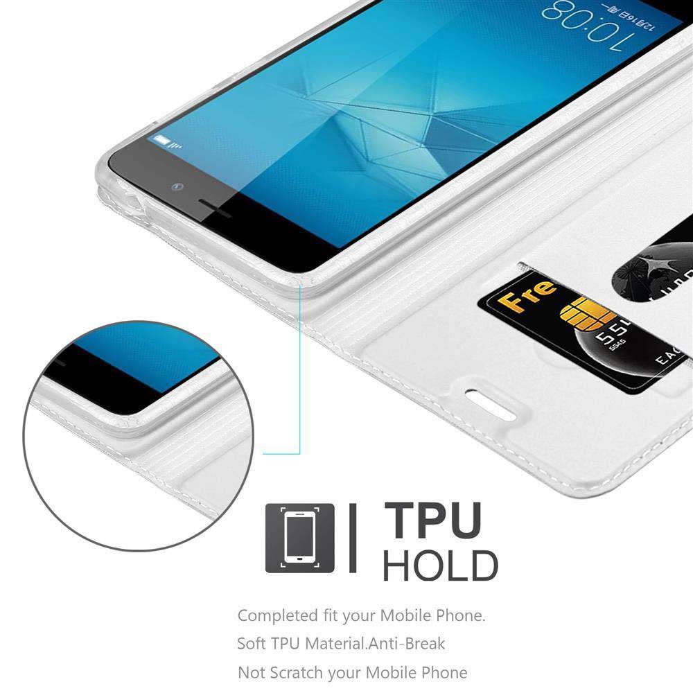 Cadorabo Handyhülle für Honor 5C Schutz Hülle in Silber Cover Etui Book Case Booklet