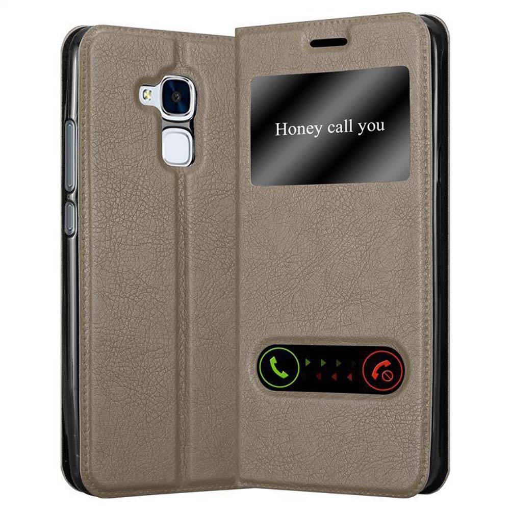 Cadorabo Schutzhülle für Honor 5C Hülle in Braun Handyhülle Book Case Cover Etui