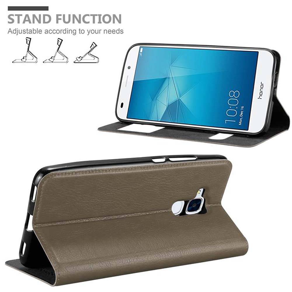Cadorabo Schutzhülle für Honor 5C Hülle in Braun Handyhülle Book Case Cover Etui