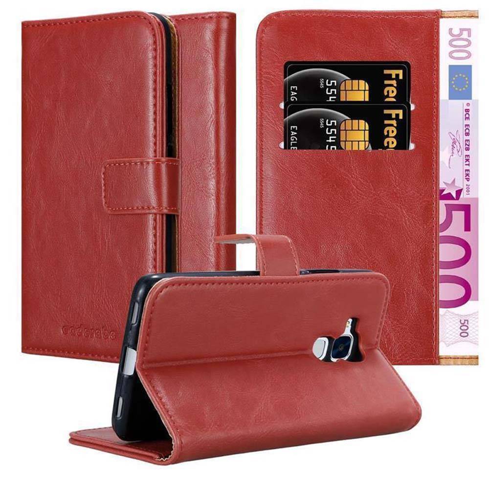 Cadorabo Hülle für Honor 5C Schutzhülle in Rot Handyhülle Book Tasche Case Etui Luxury