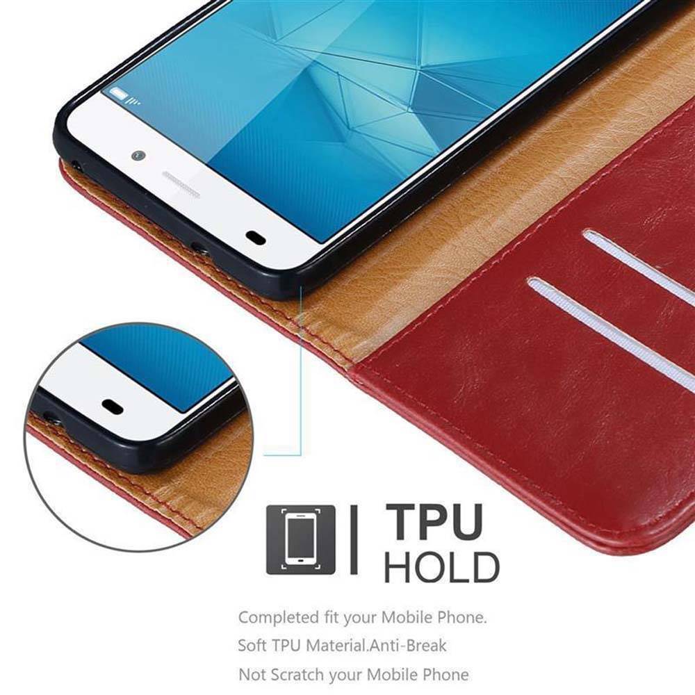 Cadorabo Hülle für Honor 5C Schutzhülle in Rot Handyhülle Book Tasche Case Etui Luxury