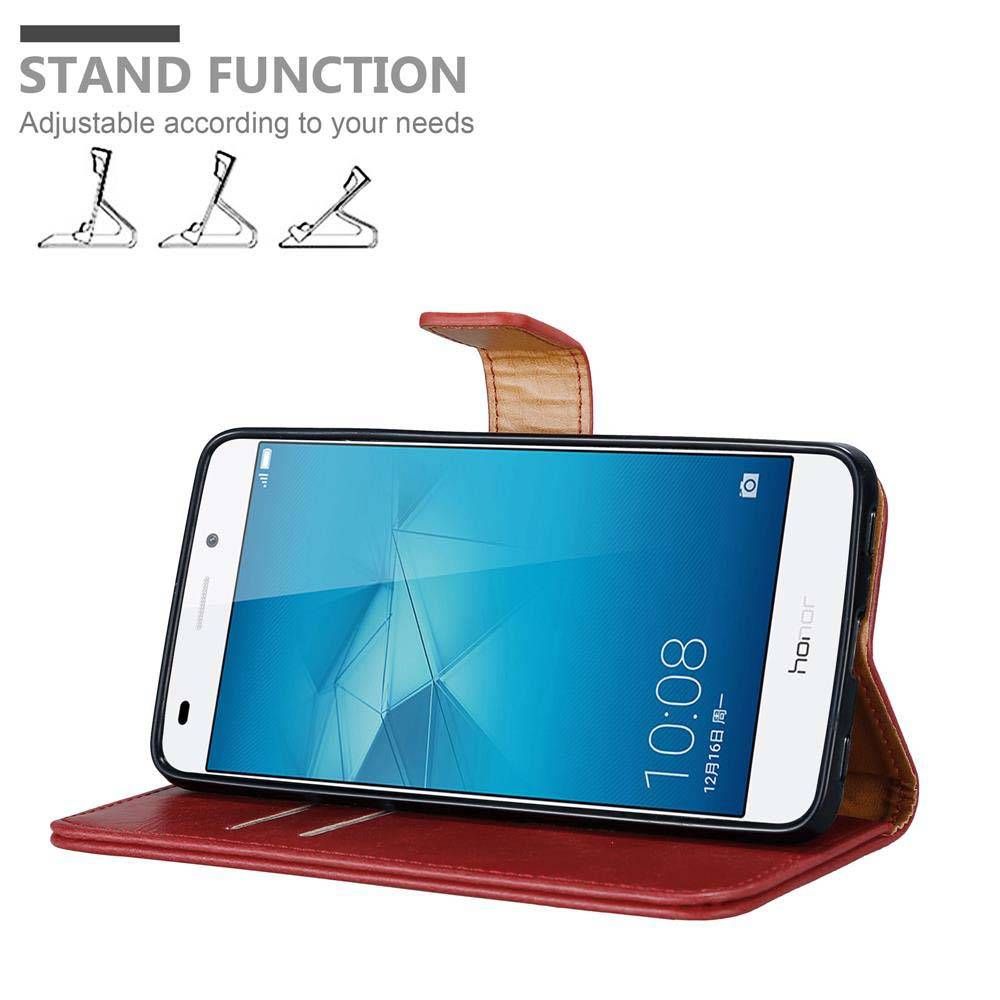 Cadorabo Hülle für Honor 5C Schutzhülle in Rot Handyhülle Book Tasche Case Etui Luxury