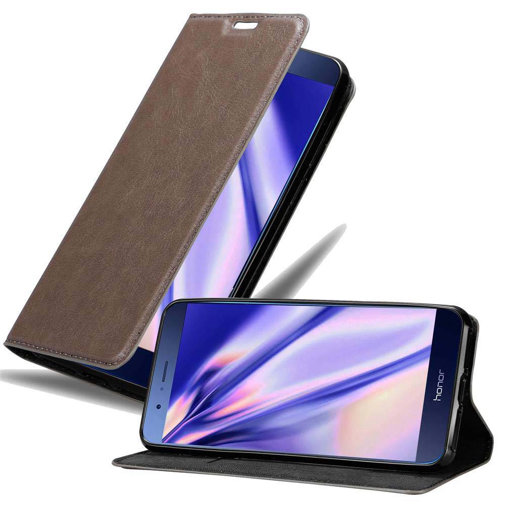 Cadorabo Hülle für Honor V9 Schutz Hülle in Braun Handyhülle Etui Case Cover Magnetverschluss
