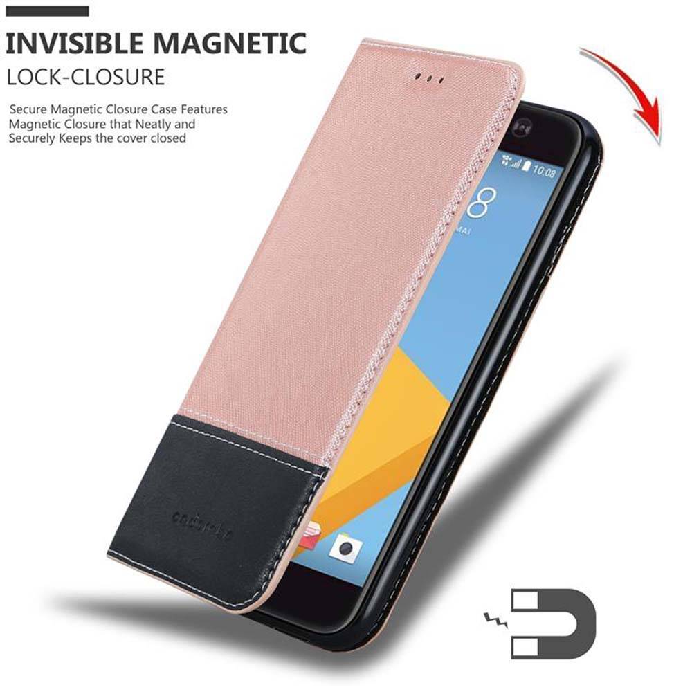 Cadorabo Hülle für HTC ONE M10 Schutzhülle in Rosa SHandyhülle Book Case Etui Kunstleder