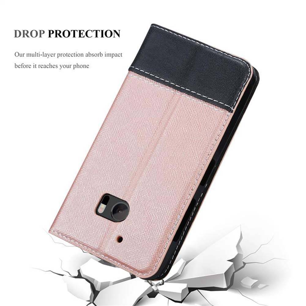 Cadorabo Hülle für HTC ONE M10 Schutzhülle in Rosa SHandyhülle Book Case Etui Kunstleder