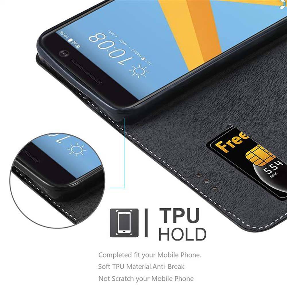 Cadorabo Hülle für HTC ONE M10 Schutzhülle in Schwarz SHandyhülle Book Case Etui Kunstleder