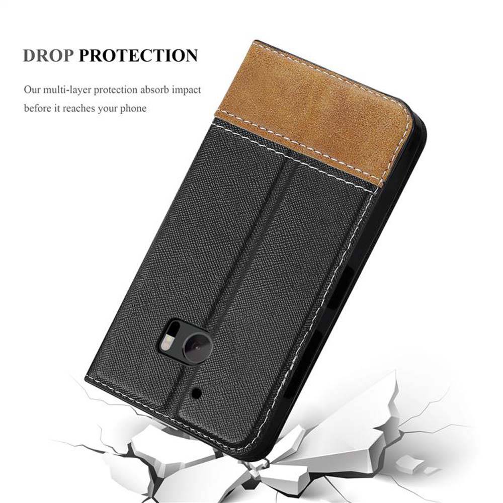 Cadorabo Hülle für HTC ONE M10 Schutzhülle in Schwarz SHandyhülle Book Case Etui Kunstleder