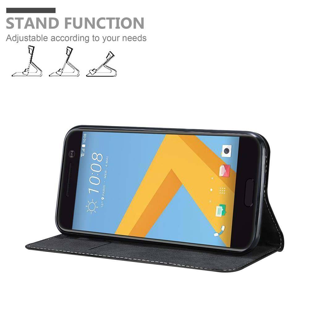 Cadorabo Hülle für HTC ONE M10 Schutzhülle in Schwarz SHandyhülle Book Case Etui Kunstleder