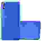 Cadorabo Hülle für HTC Desire 10 LIFESTYLE / Desire 825 Schutzhülle in Blau Hard Case Handy Hülle Etui