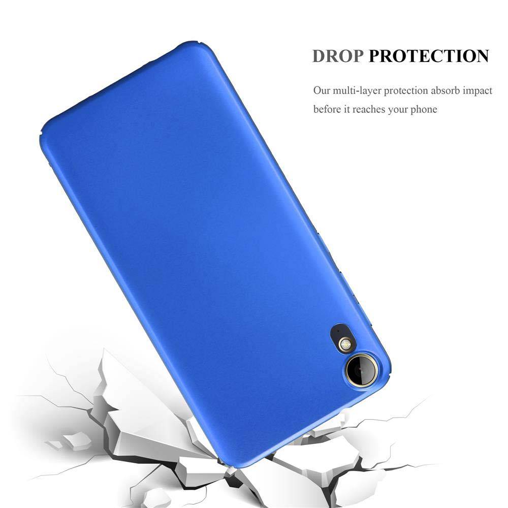 Cadorabo Hülle für HTC Desire 10 LIFESTYLE / Desire 825 Schutzhülle in Blau Hard Case Handy Hülle Etui