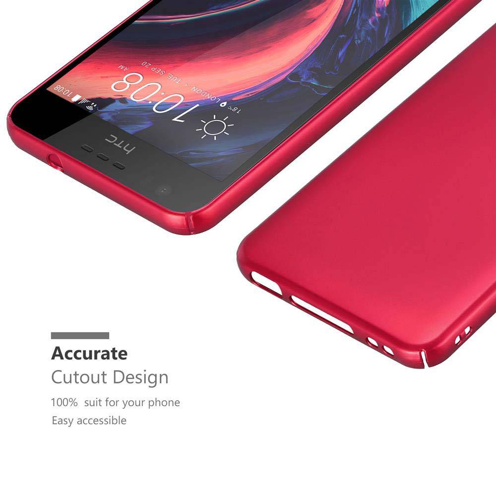 Cadorabo Hülle für HTC Desire 10 LIFESTYLE / Desire 825 Schutzhülle in Rot Hard Case Handy Hülle Etui