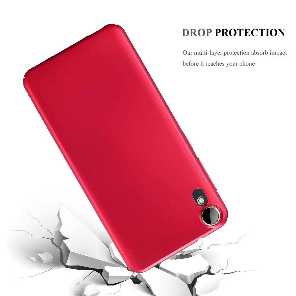 Cadorabo Hülle für HTC Desire 10 LIFESTYLE / Desire 825 Schutzhülle in Rot Hard Case Handy Hülle Etui