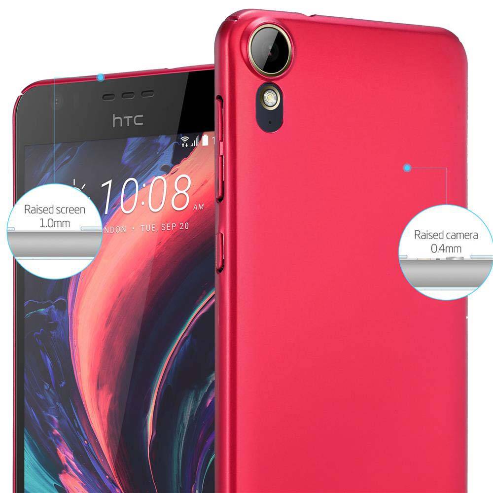 Cadorabo Hülle für HTC Desire 10 LIFESTYLE / Desire 825 Schutzhülle in Rot Hard Case Handy Hülle Etui