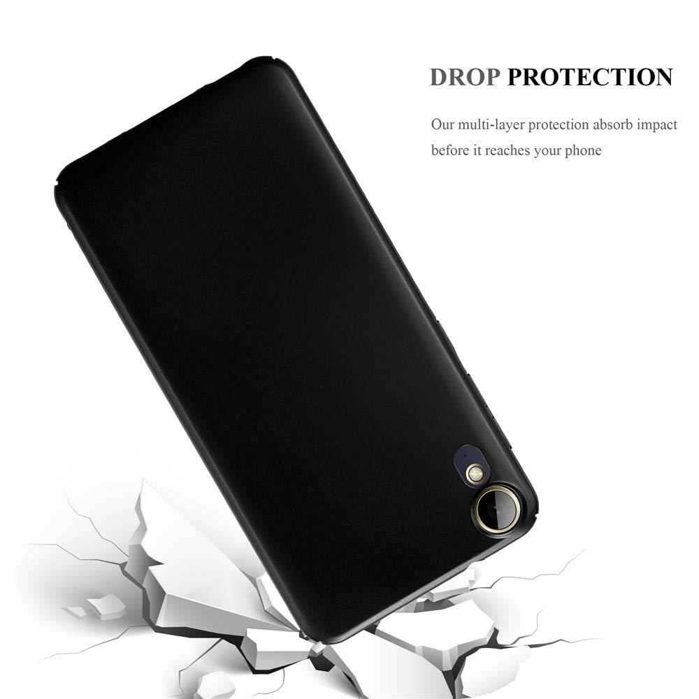 Cadorabo Hülle für HTC Desire 10 LIFESTYLE / Desire 825 Schutzhülle in Schwarz Hard Case Handy Hülle Etui