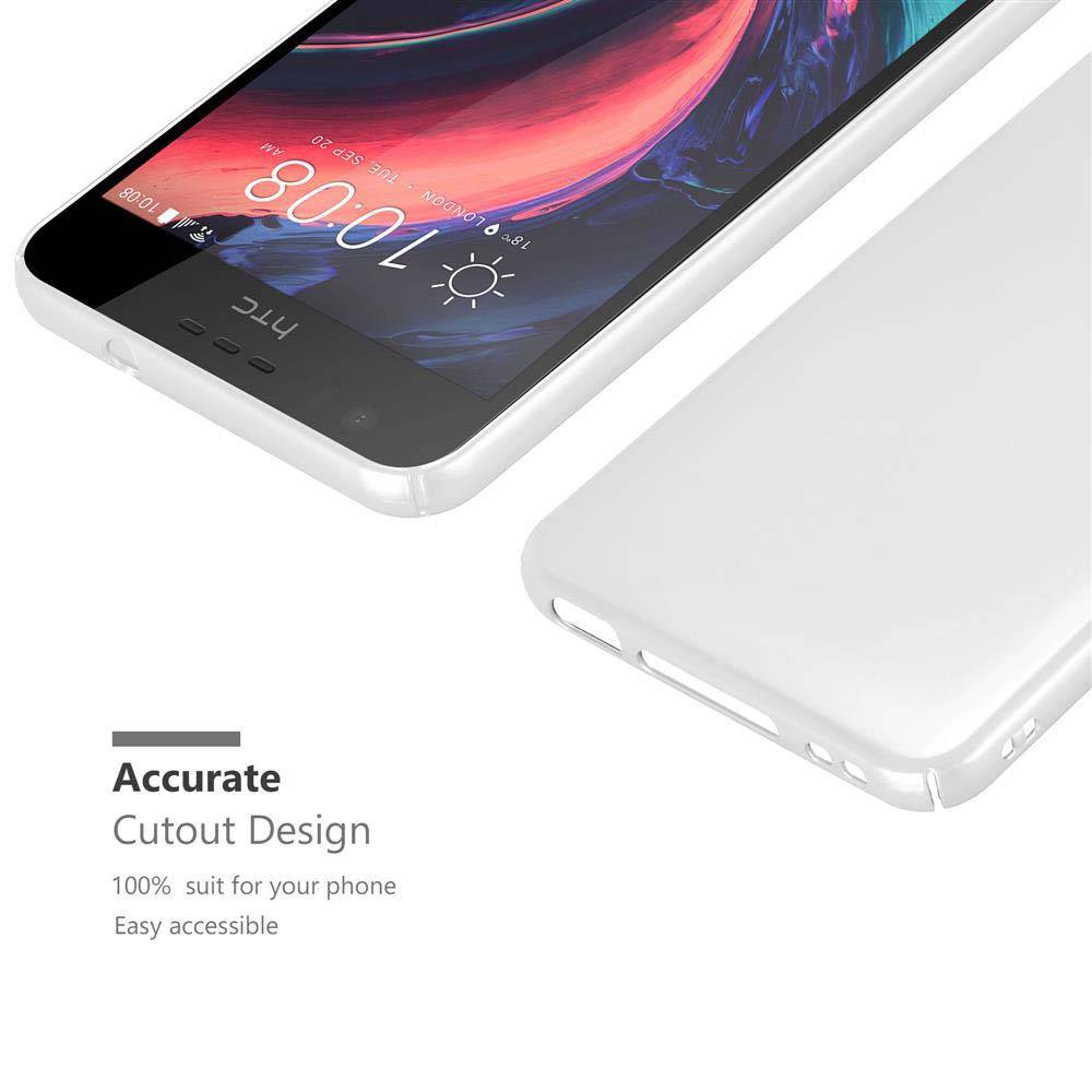 Cadorabo Hülle für HTC Desire 10 LIFESTYLE / Desire 825 Schutzhülle in Silber Hard Case Handy Hülle Etui