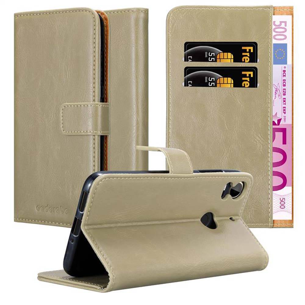 Cadorabo Hülle für HTC Desire 10 PRO Schutzhülle in Braun Handyhülle Book Tasche Case Etui Luxury