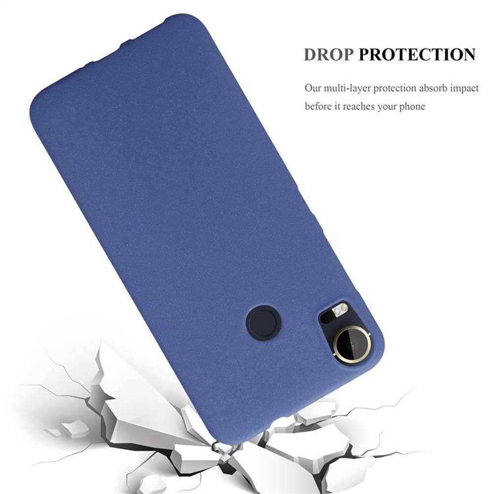 Cadorabo Schutzhülle für HTC Desire 10 PRO Hülle in Blau Handyhülle TPU Etui Cover Case