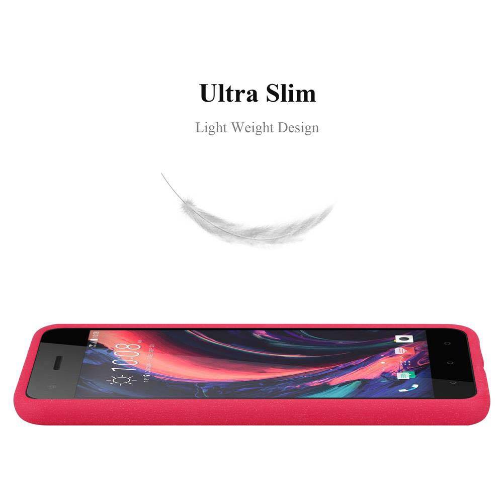 Cadorabo Schutzhülle für HTC Desire 10 PRO Hülle in Rot Handyhülle TPU Etui Cover Case
