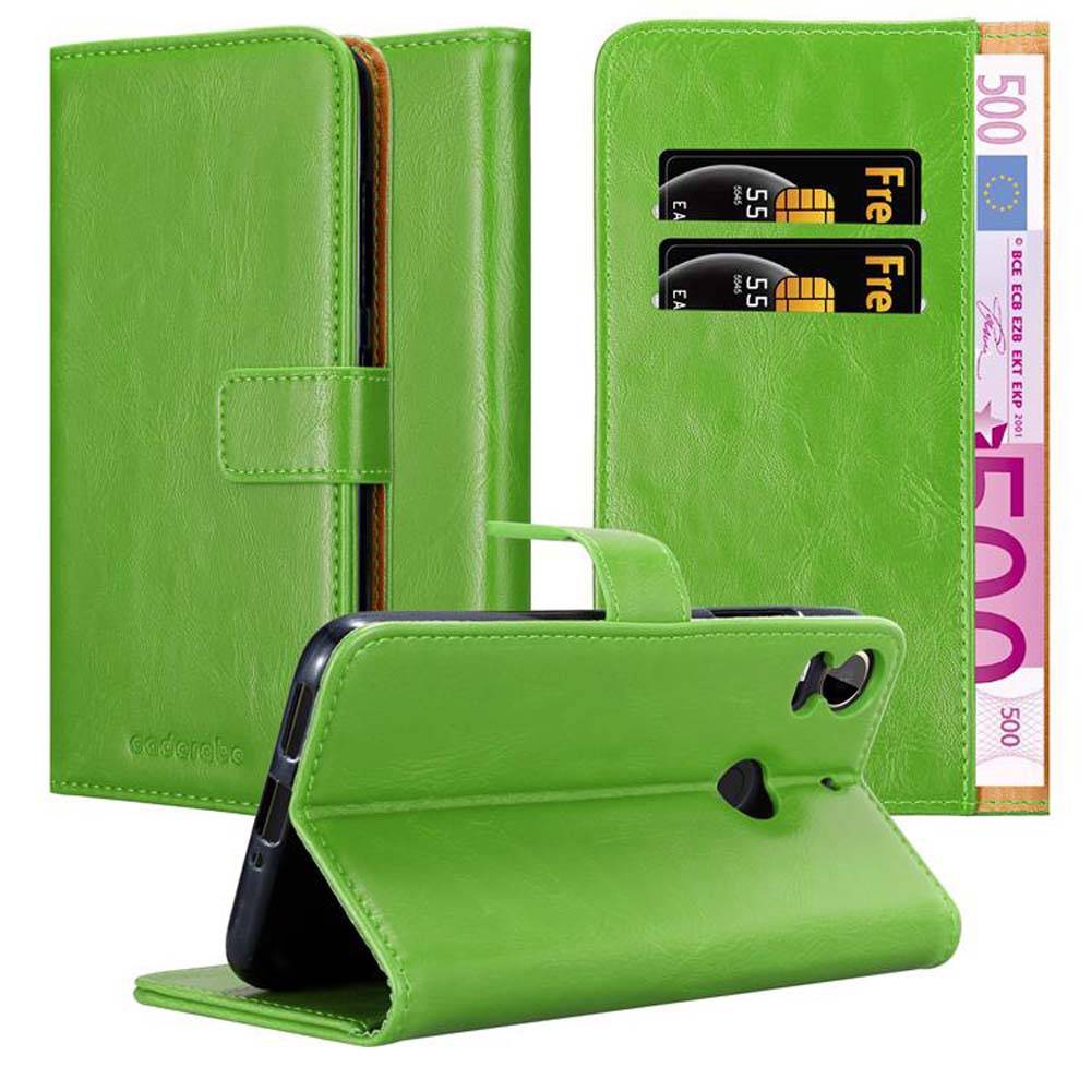 Cadorabo Hülle für HTC Desire 10 PRO Schutzhülle in Grün Handyhülle Book Tasche Case Etui Luxury