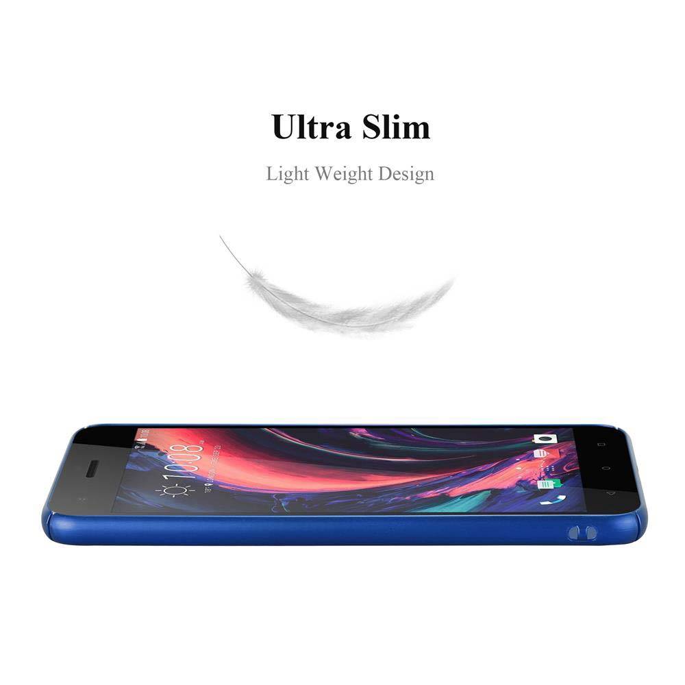 Cadorabo Hülle für HTC Desire 10 PRO Schutzhülle in Blau Hard Case Handy Hülle Etui