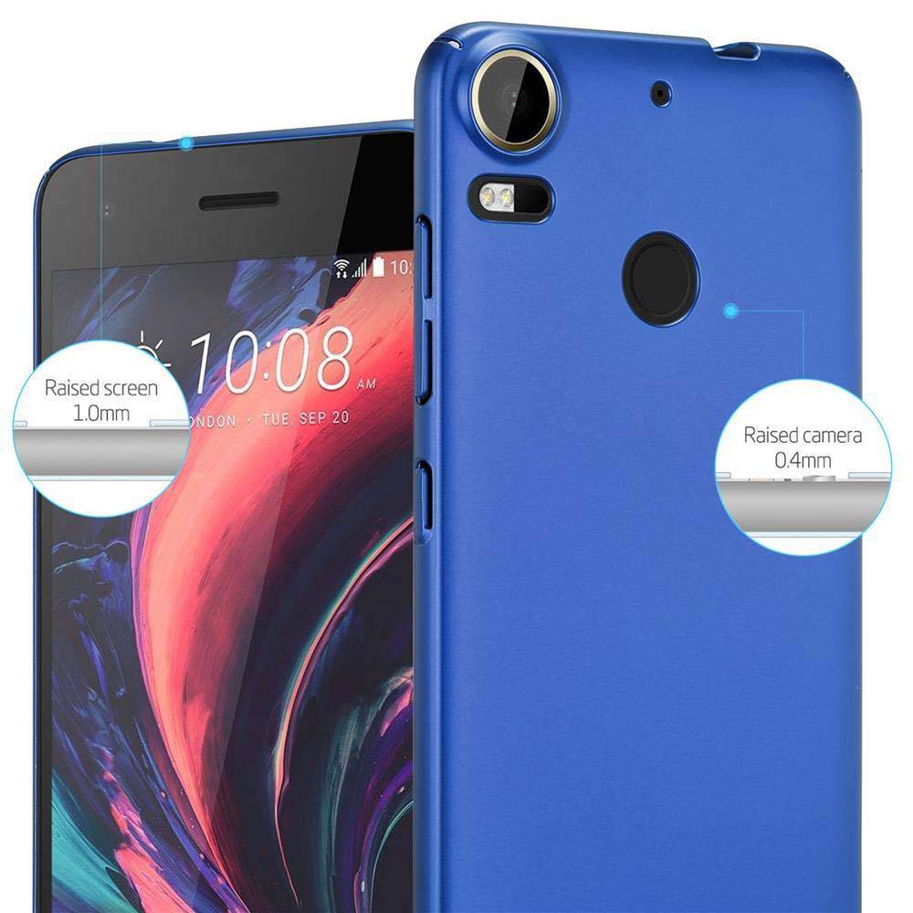 Cadorabo Hülle für HTC Desire 10 PRO Schutzhülle in Blau Hard Case Handy Hülle Etui