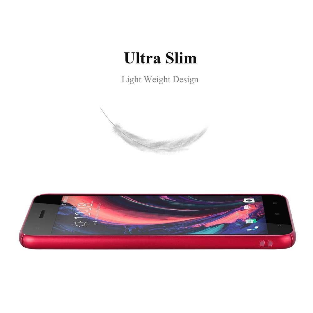 Cadorabo Hülle für HTC Desire 10 PRO Schutzhülle in Rot Hard Case Handy Hülle Etui