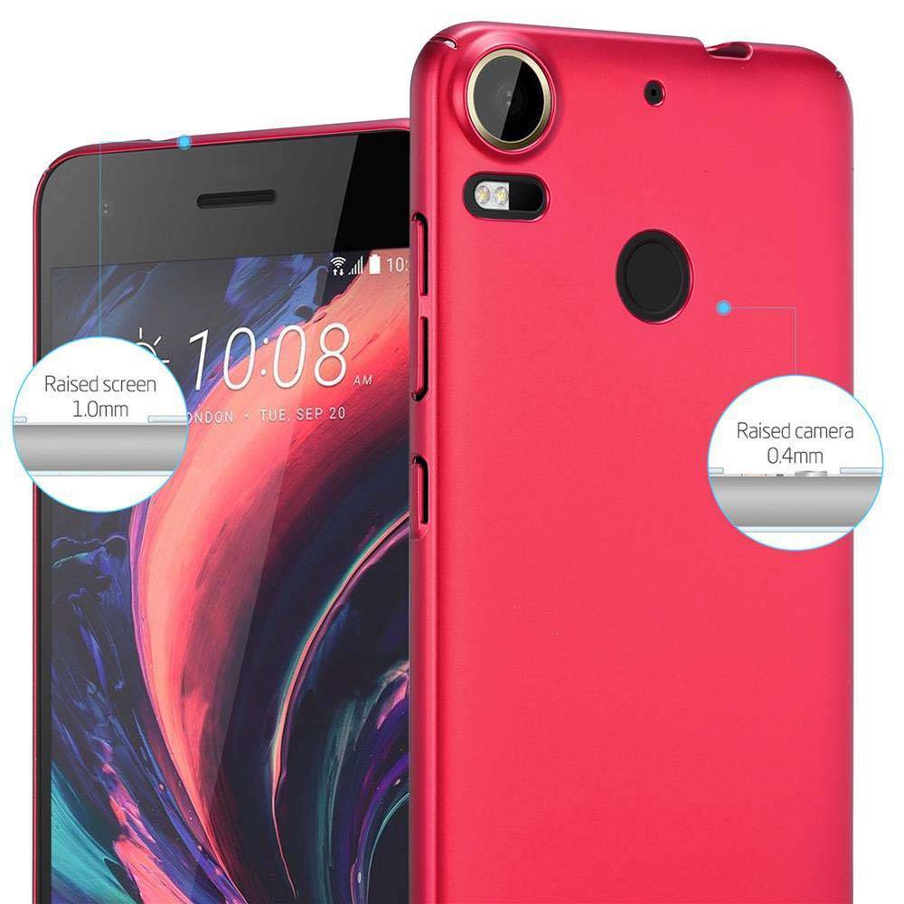 Cadorabo Hülle für HTC Desire 10 PRO Schutzhülle in Rot Hard Case Handy Hülle Etui