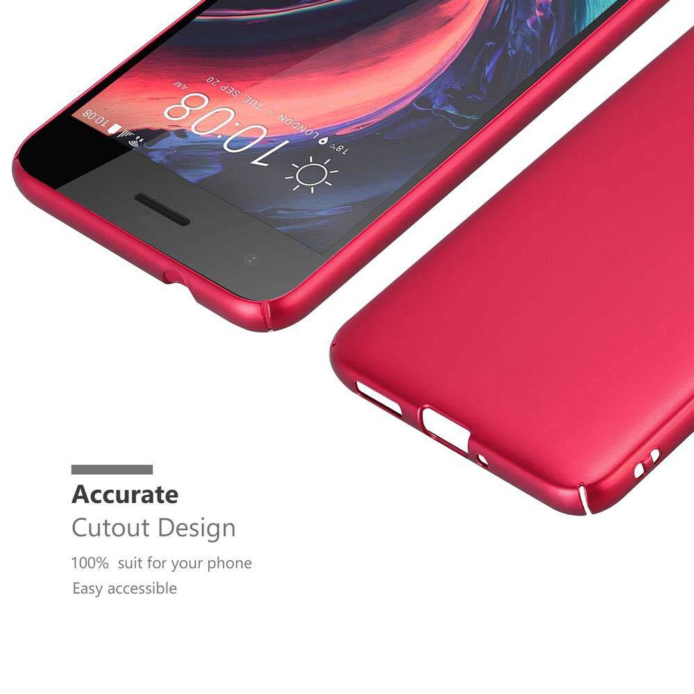 Cadorabo Hülle für HTC Desire 10 PRO Schutzhülle in Rot Hard Case Handy Hülle Etui