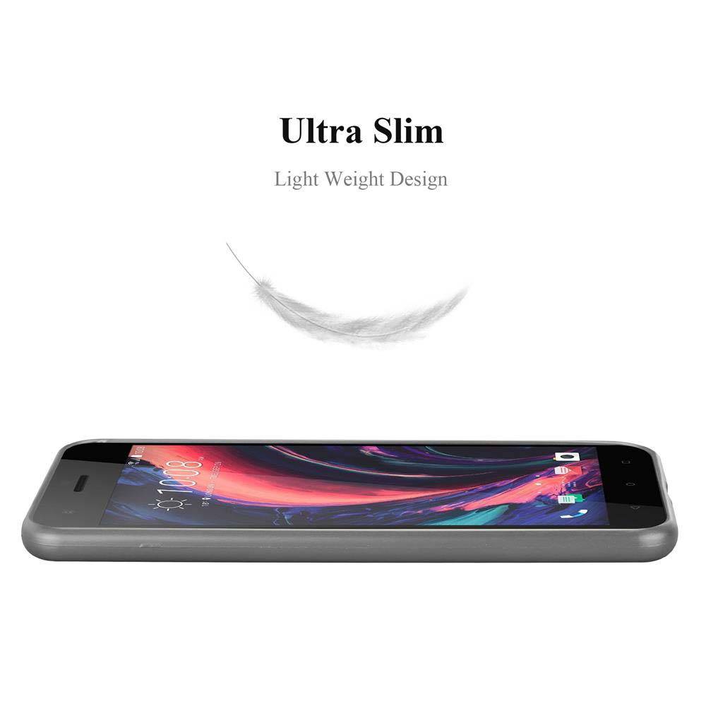 Cadorabo Schutzhülle für HTC Desire 10 PRO Hülle in Grau Handyhülle TPU Silikon Etui Cover Case